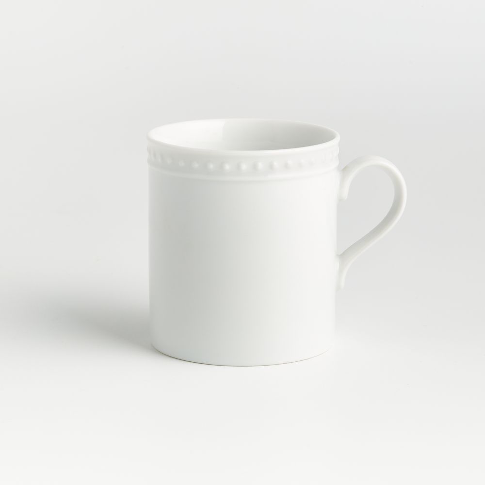 Staccato White Porcelain Cup and Saucer