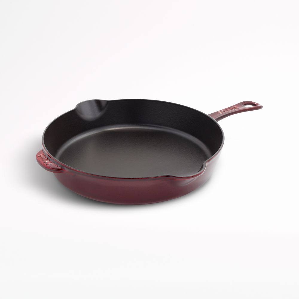 Staub 11" Grenadine Enameled Cast Iron Traditional Deep Skillet