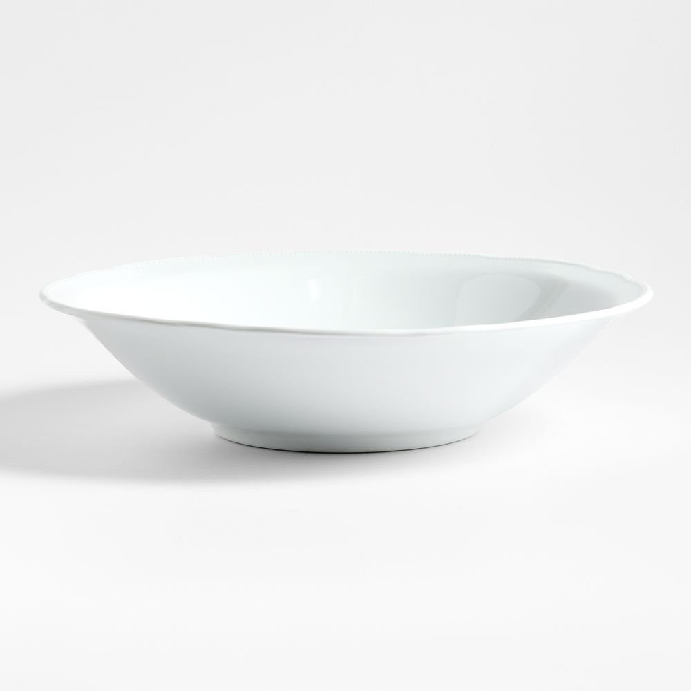 Loire White Porcelain Round Serving Bowl