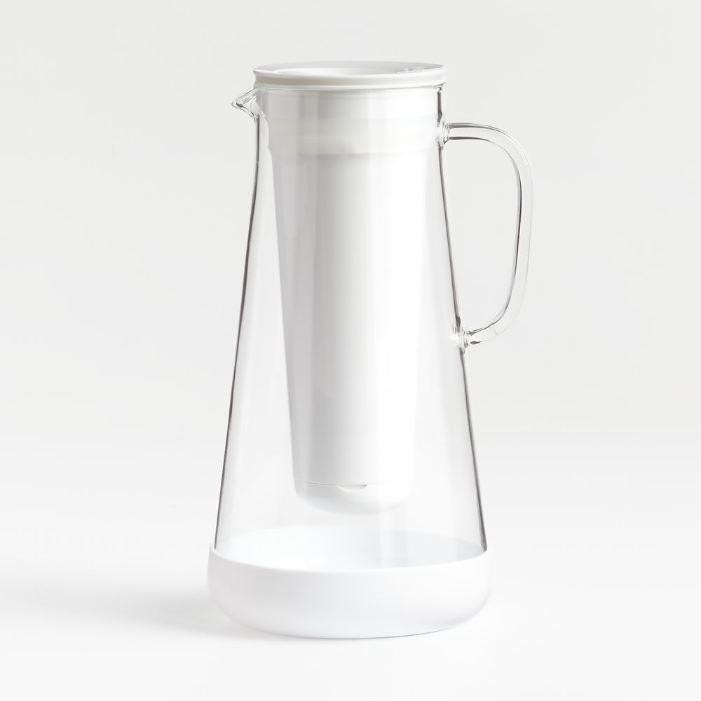 LifeStraw Home White 7-Cup Glass Filter Pitcher