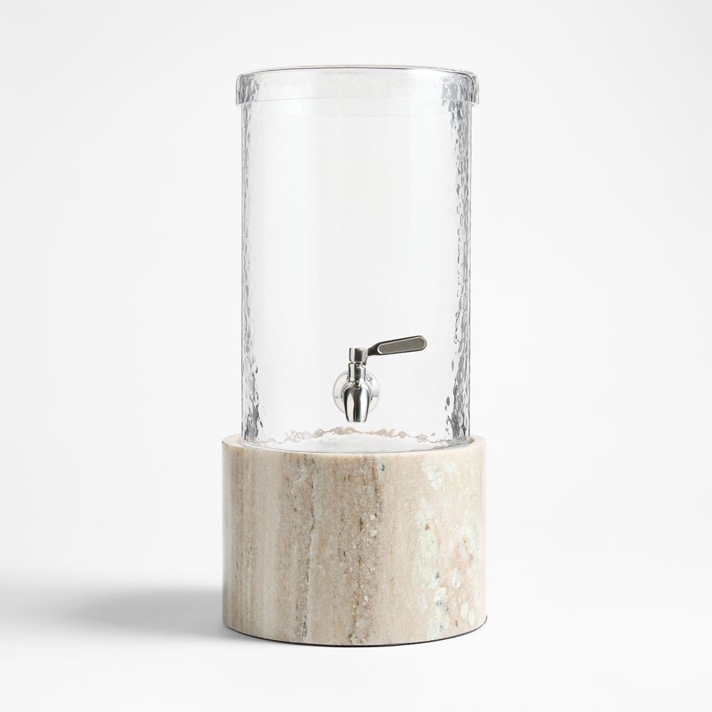 Mercer 1.5-Gallon Drink Dispenser with Tuscan Marble Stand Set
