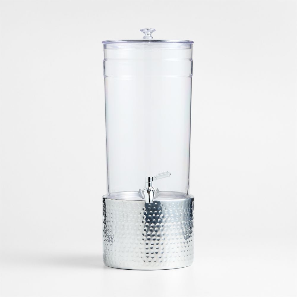 Claro 1.45-Gallon Acrylic Drink Dispenser with Bash Stand Set