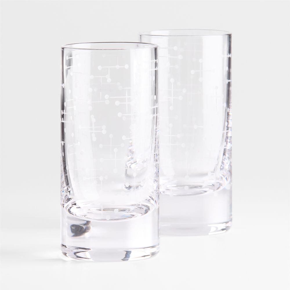 Eames Dots Highball Glass, Set of 2 by Charles & Ray Eames