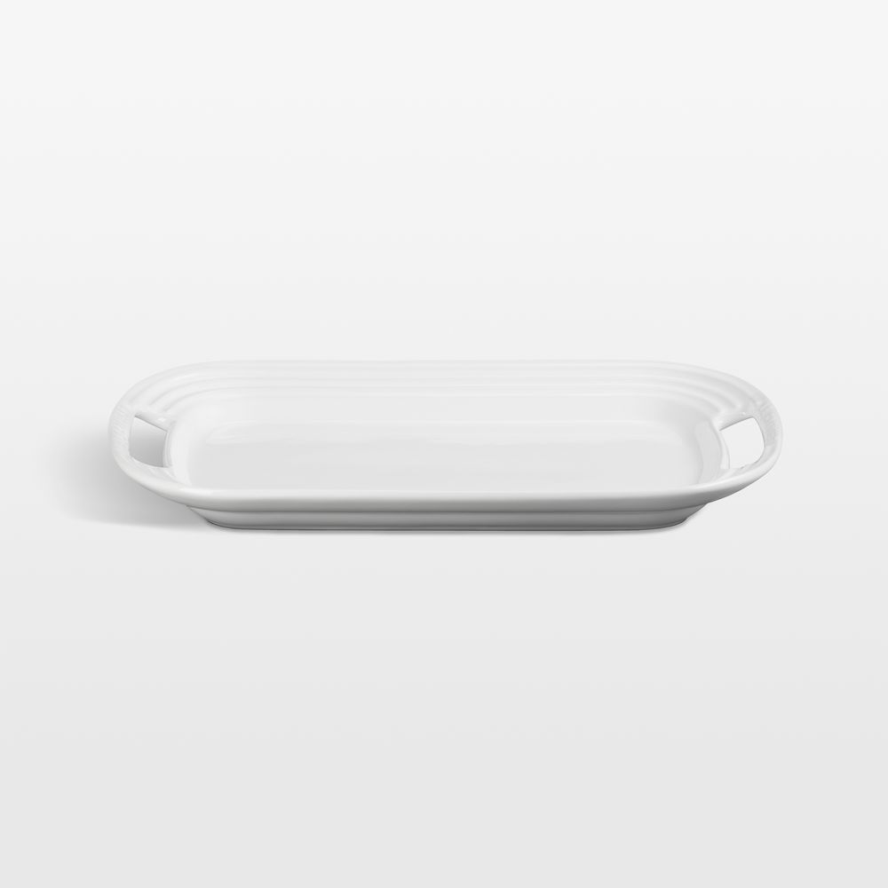 Le Creuset White Stoneware Serving Platter