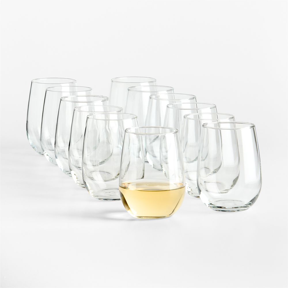 Aspen 17-Oz. Stemless Wine Glasses, Set of 12