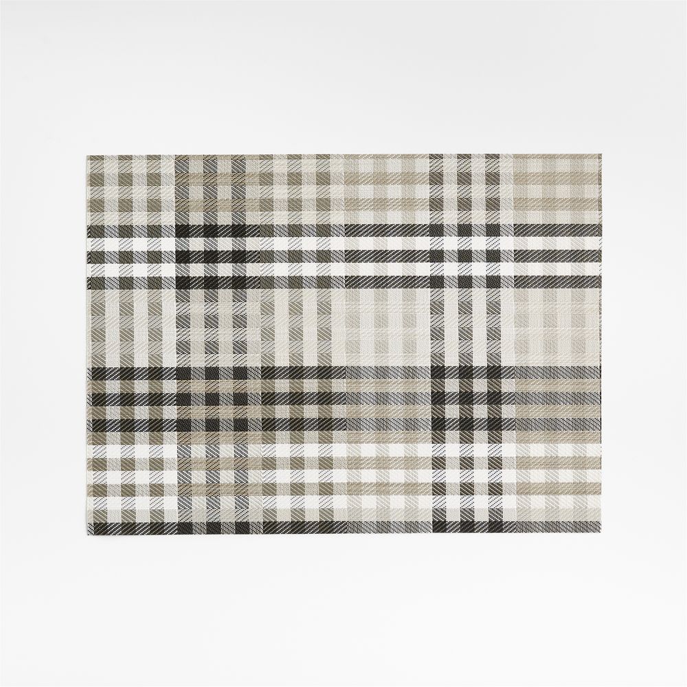 Chilewich Rhythm Rectangular Black Vinyl Placemat
