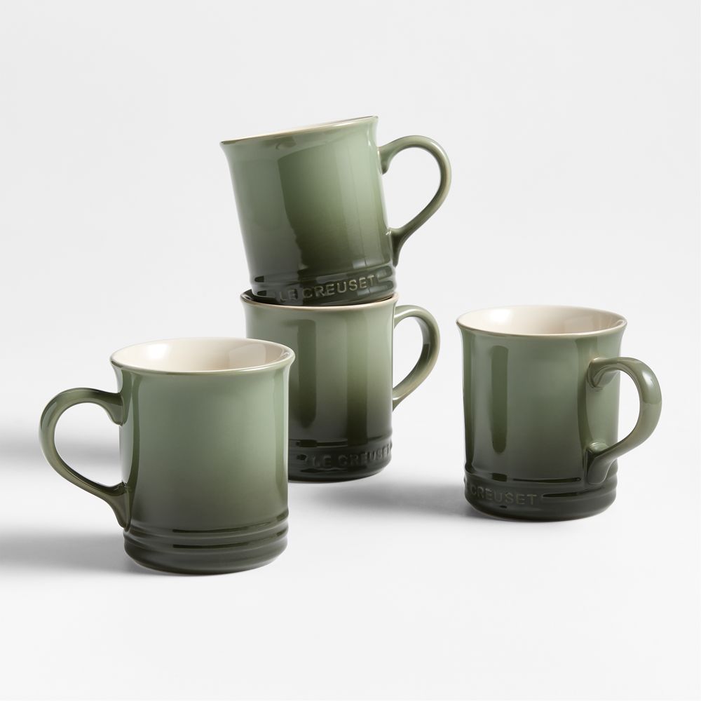 Le Creuset 14-oz. Thyme Stoneware Mugs, Set of 4