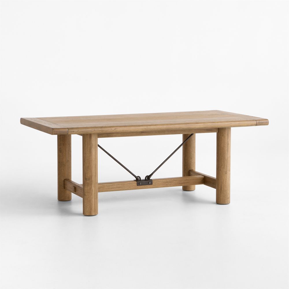Breckenridge Weathered Rustic Oak Wood Extendable Dining Table (78"- 126")