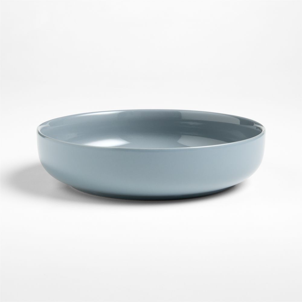 Hudson Mist Blue Stoneware Low Bowl
