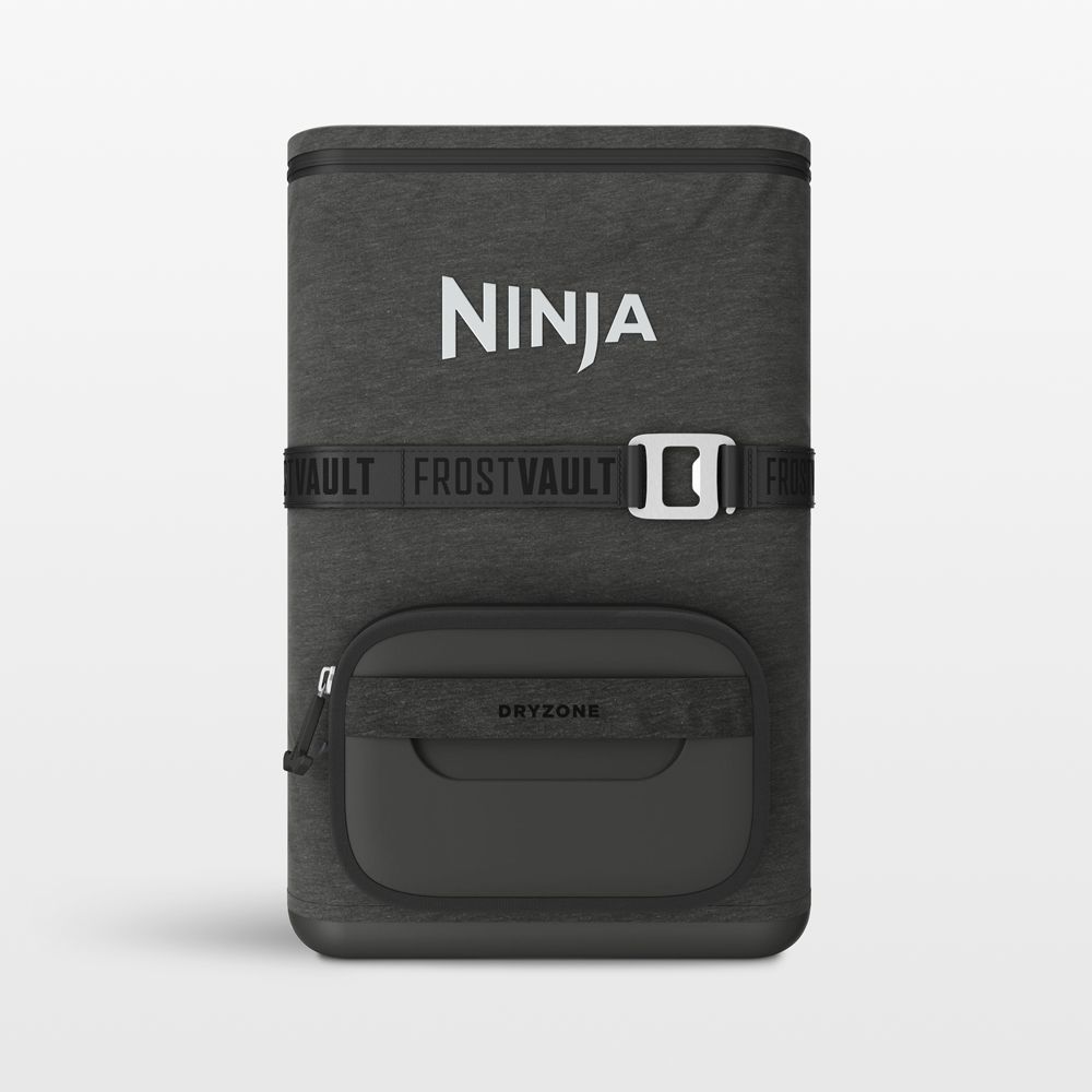 Ninja FrostVault Go 24-Can Backpack Soft Cooler with Cold Dry Zone in Charcoal Grey