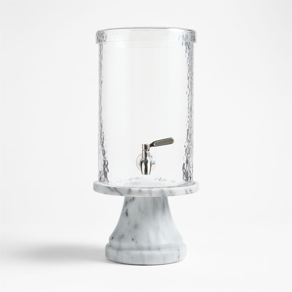Mercer 1.5-Gallon Drink Dispenser with French Kitchen Marble Stand Set
