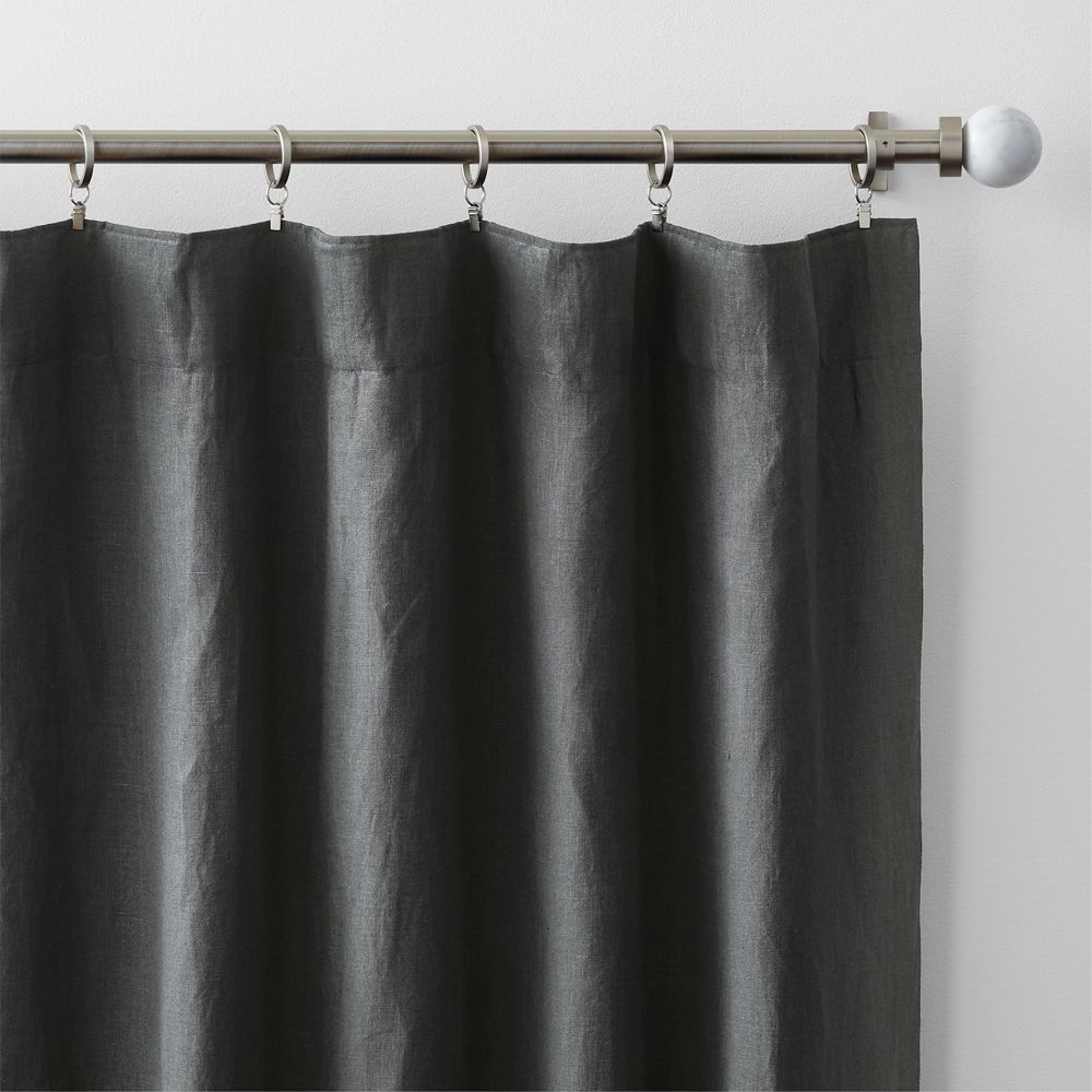 Alternative view of Storm Grey EUROPEAN FLAX-Certified Linen Window Curtain Panel