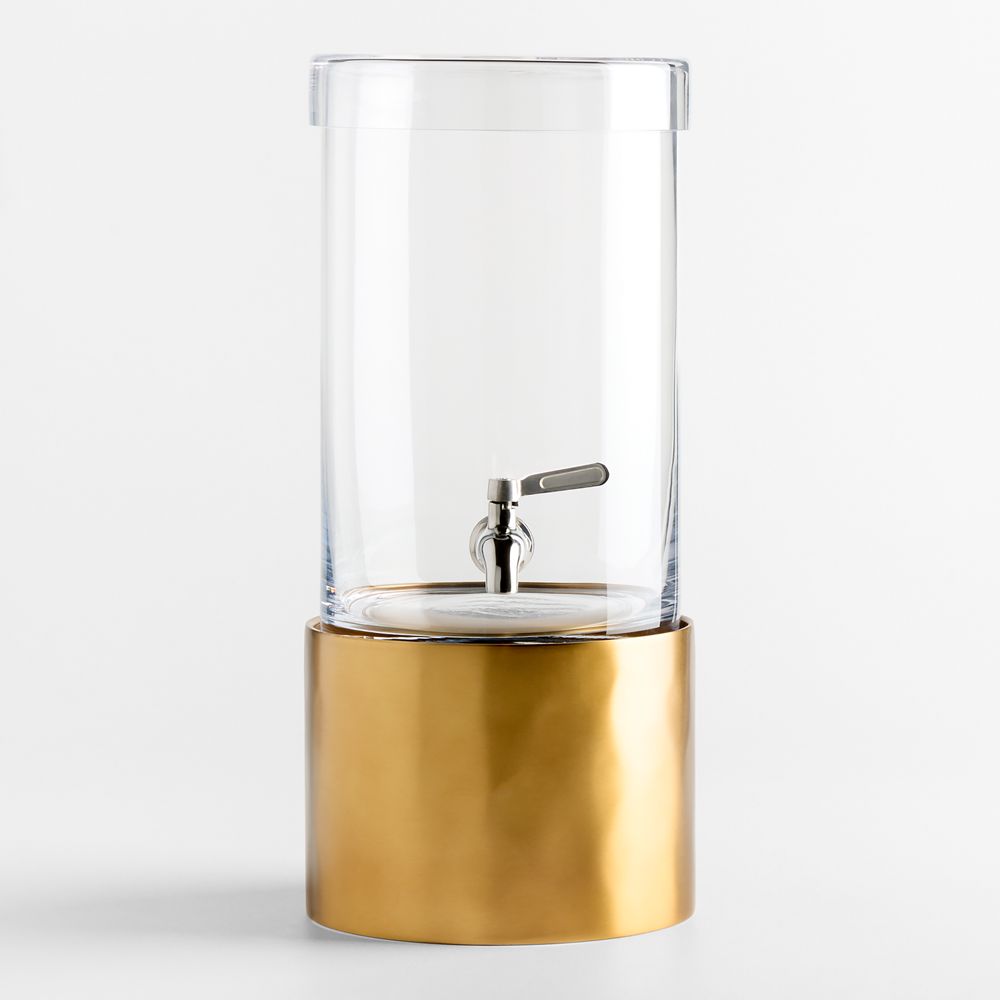 1.5-Gallon Cold Drink Dispenser with Brass Stand