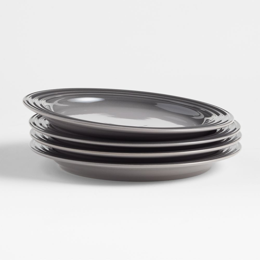 Le Creuset Oyster Grey Salad Plates, Set of 4