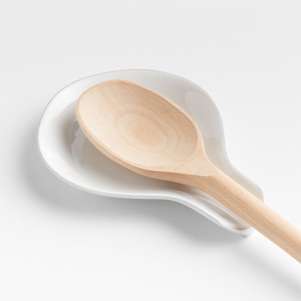 Marin White Stoneware Spoon Rest