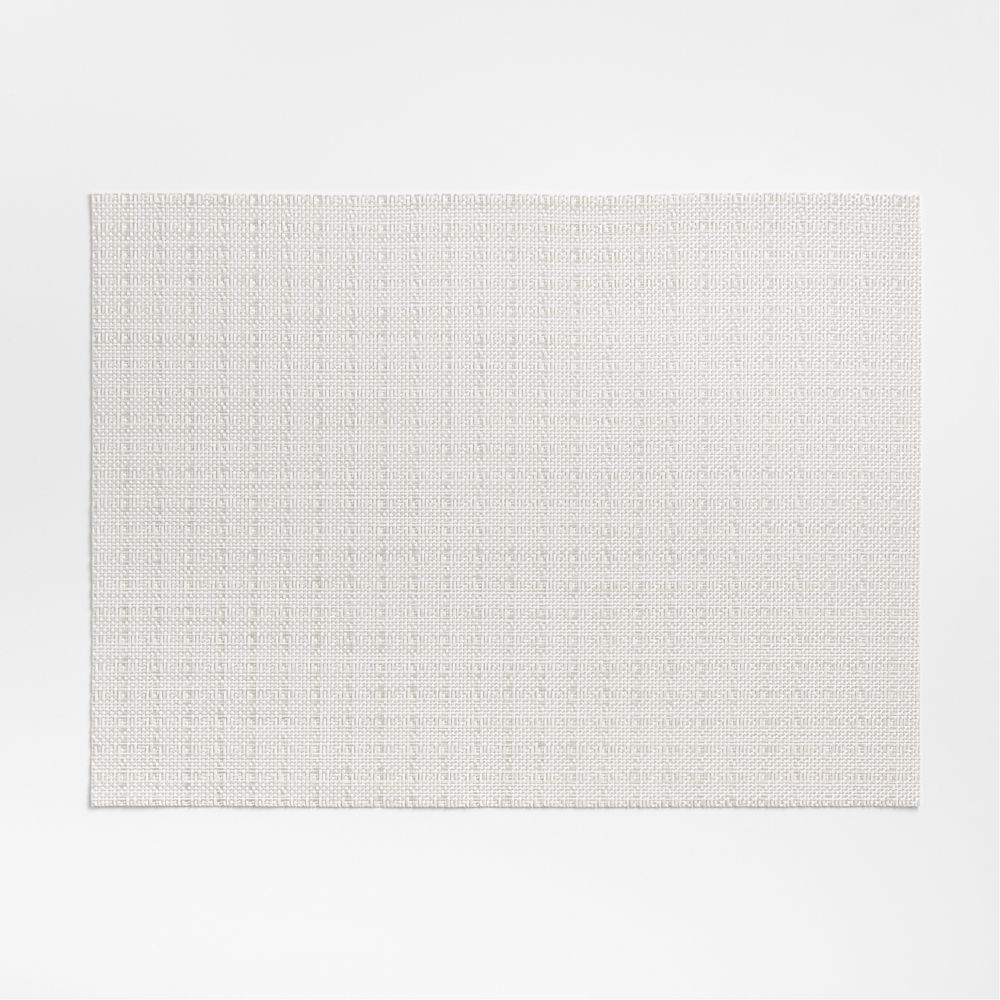 Chilewich Folly Rectangular White Neutral Vinyl Placemat