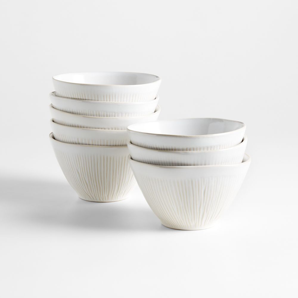 Dover White Cereal Bowls, Set of 8