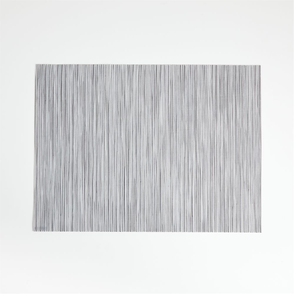 Chilewich Ridge Rectangular Silver Vinyl Placemat