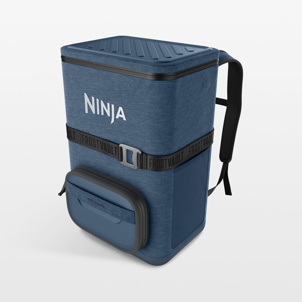 Ninja FrostVault Go 36-Can Backpack Soft Cooler with Cold Dry Zone in Navy