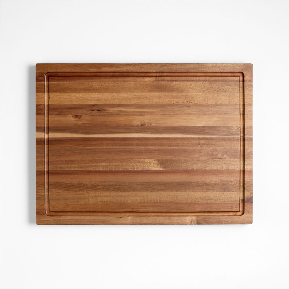Crate & Barrel Acacia Wood Cutting Board 20"x15"x1.25"