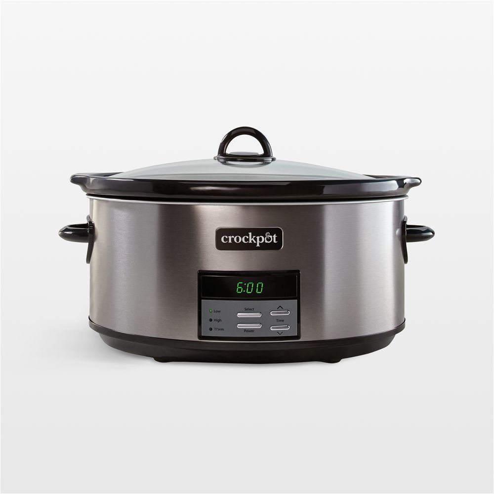 Crock-Pot Programmable 8-Qt. Slow Cooker in Black Stainless