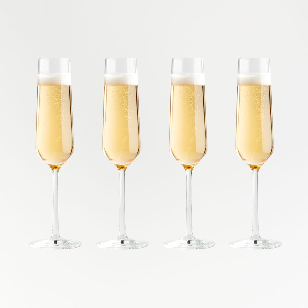 Tour Champagne Glasses, Set of 4
