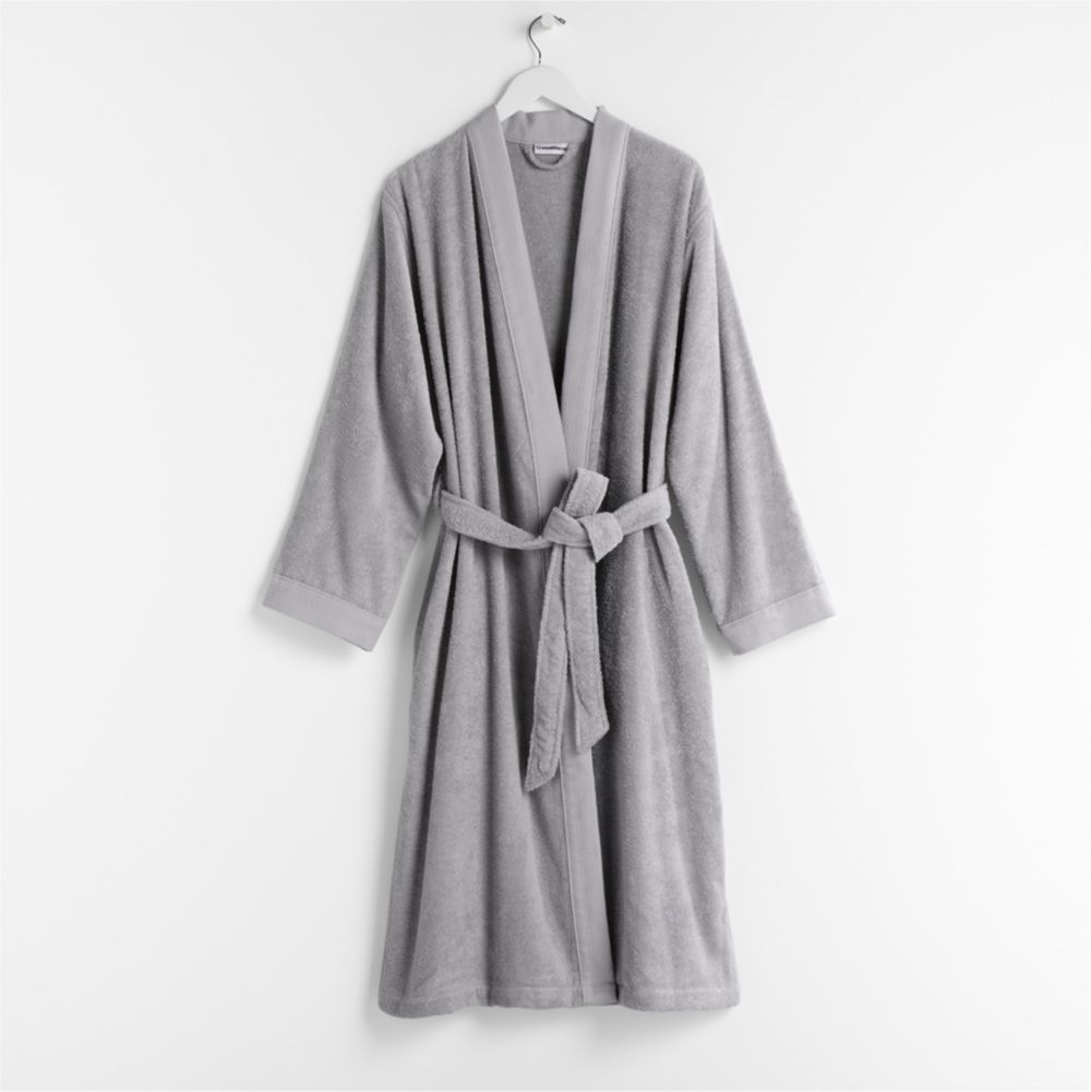 Organic Turkish Cotton Grey Bath Robe
