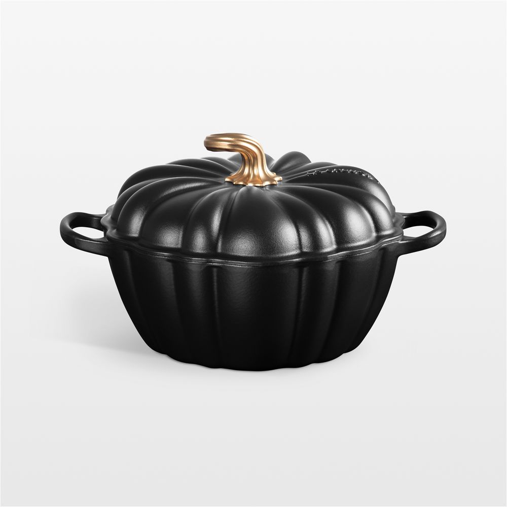 Le Creuset Signature 4-Qt. Licorice Enameled Cast Iron Pumpkin Cocotte