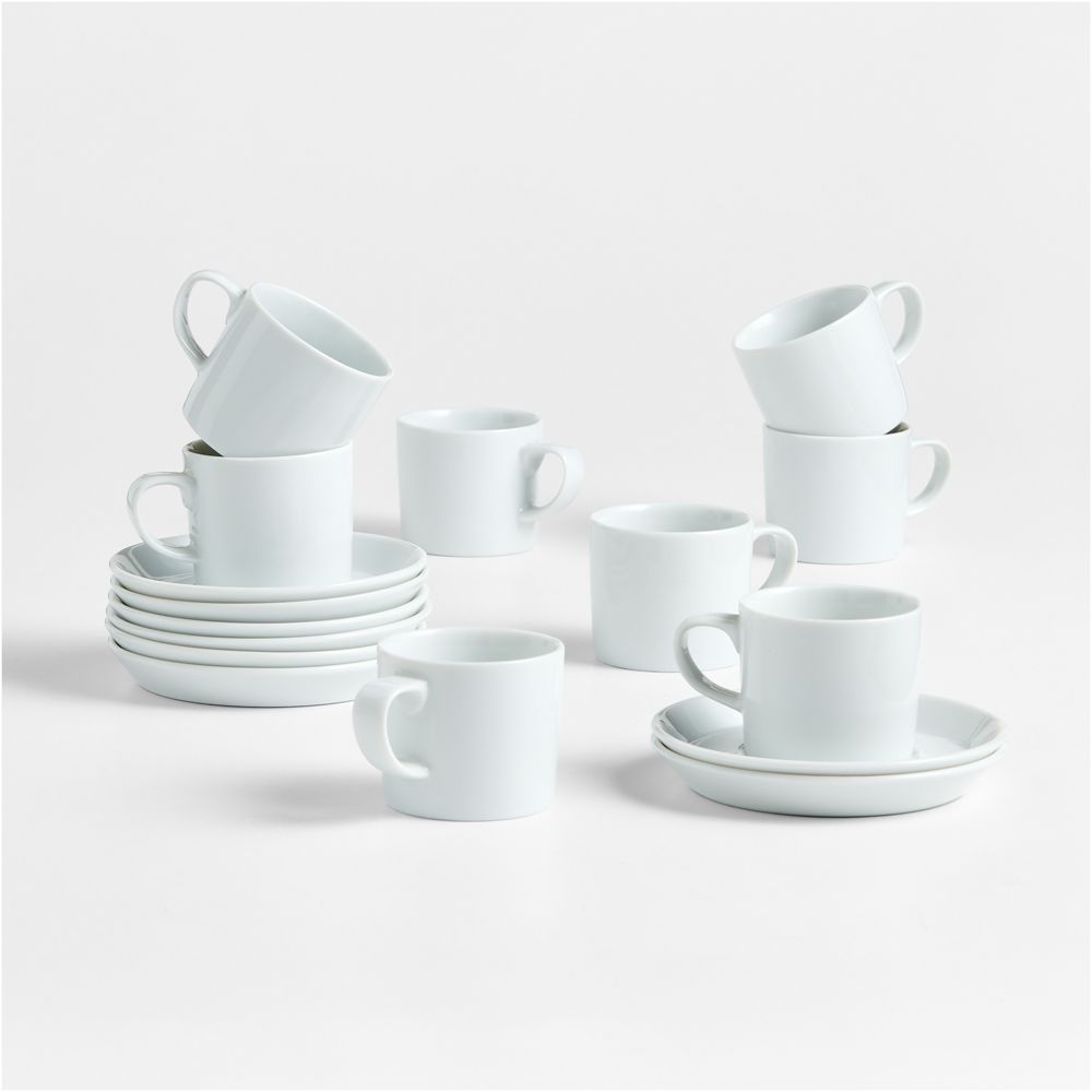 Verge 4-oz. Espresso Cup and Saucers, Set of 8