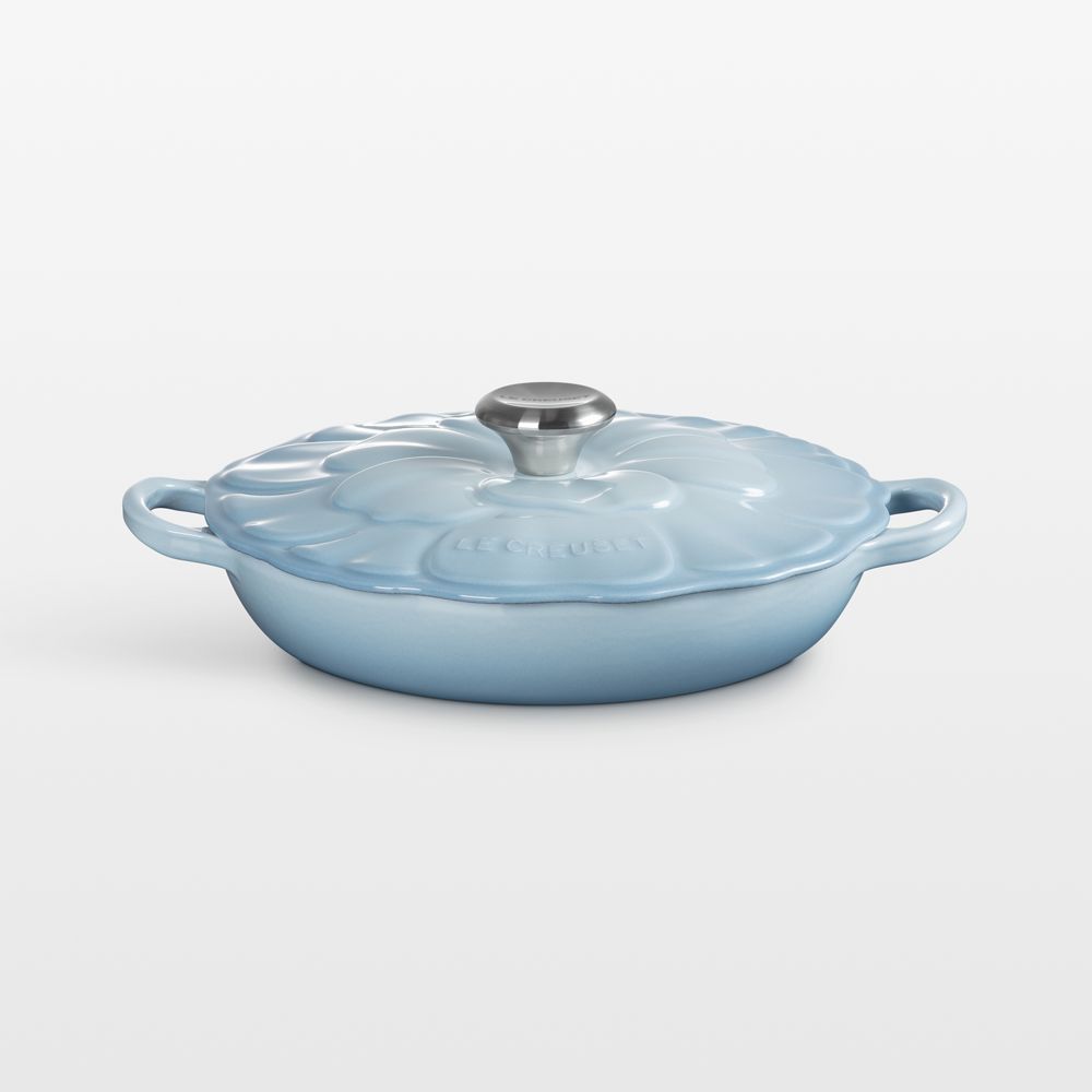 Le Creuset Signature 2.25-Qt. Coastal Blue Enameled Cast Iron Petal Brasier