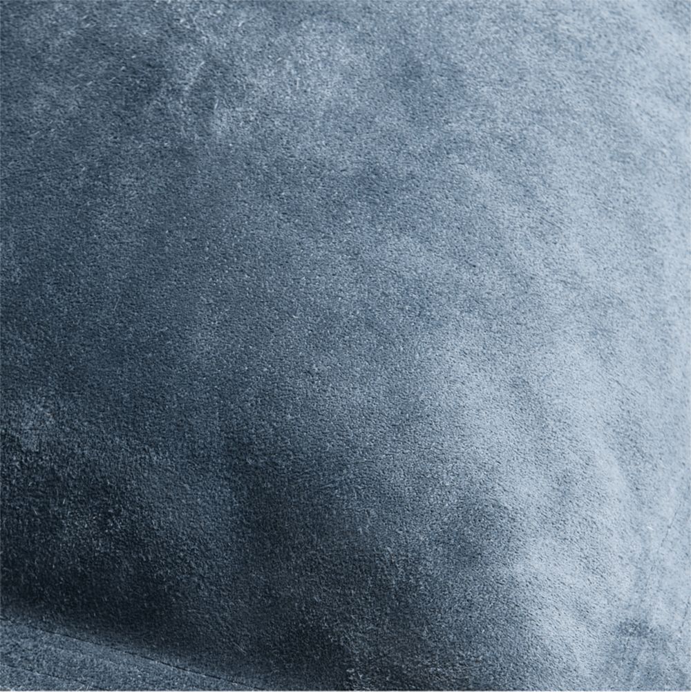 Hyde Pieced Suede 23"x23" Coy Blue Throw Pillow- Image 2