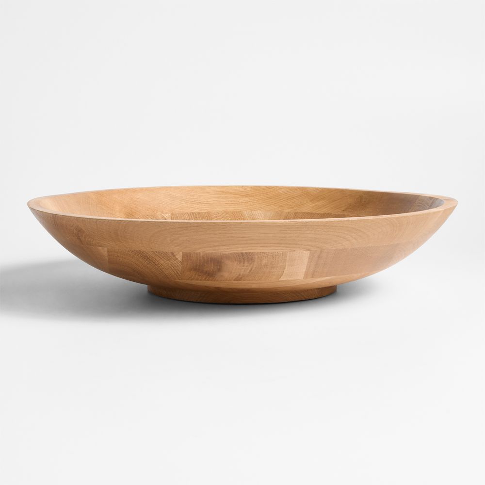 Madeira 17" Oak Wood Salad Serving Bowl
