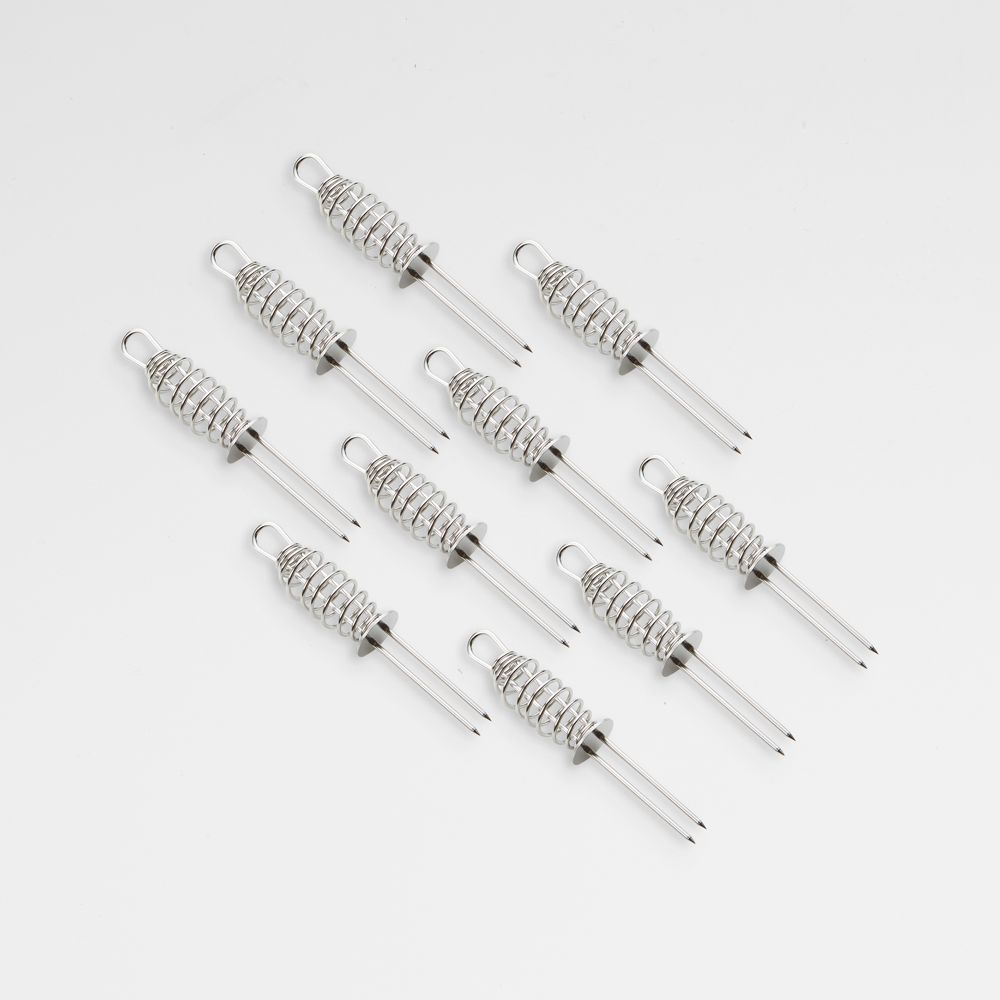 Stainless Steel Spiral Corn Holders, Set of 10
