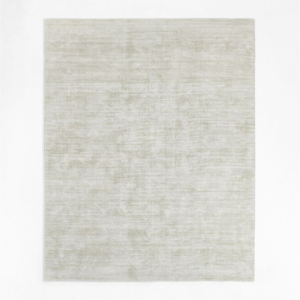Laval Viscose Handwoven Solid Silver Area Rug