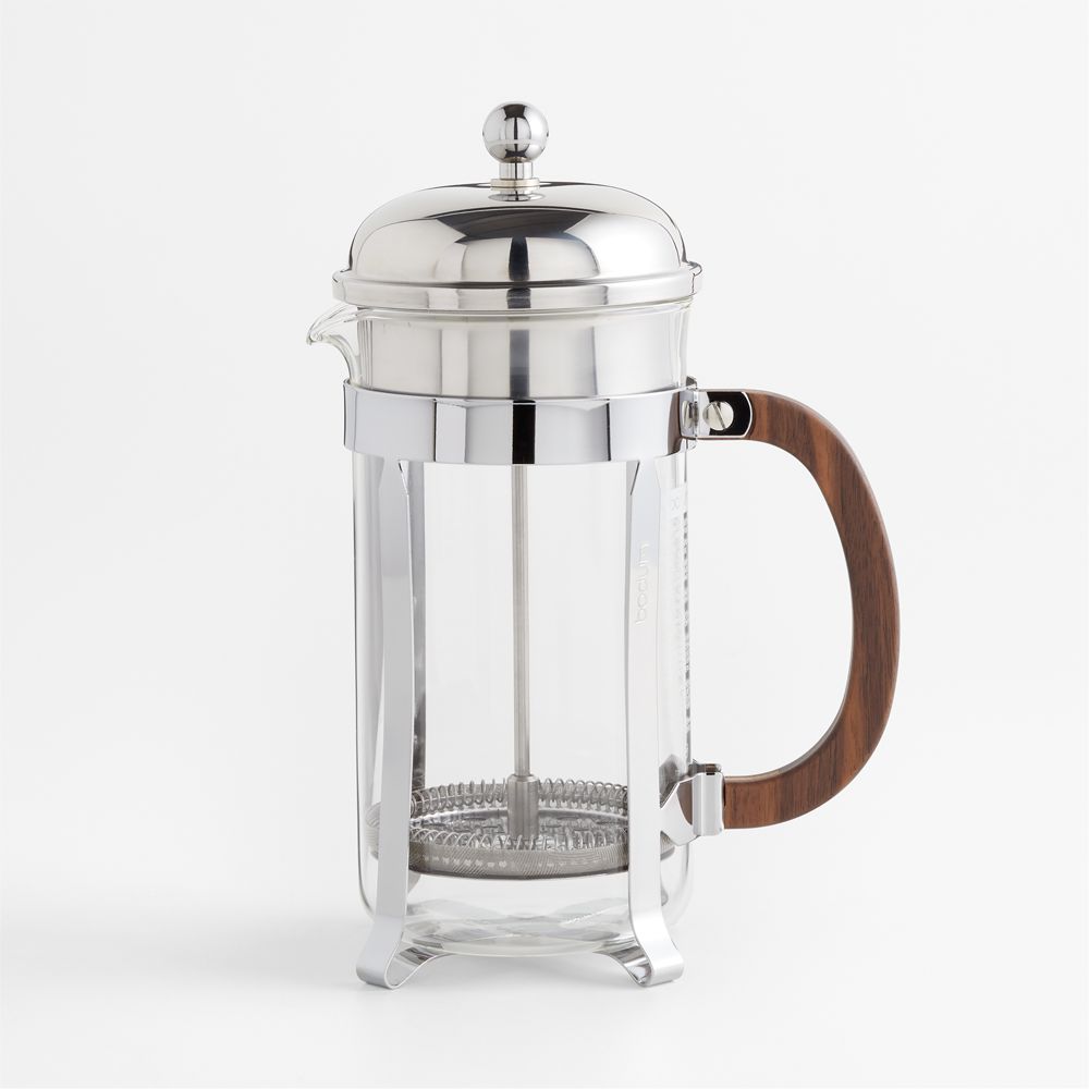 Bodum Chambord Stainless Steel 34-Oz. French Press with Walnut Wood Handle