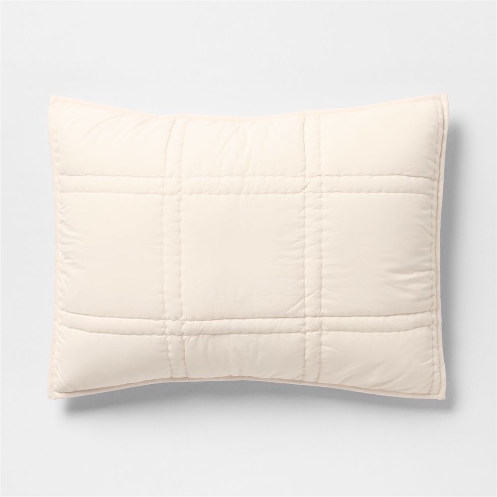 Favorite Washed Organic Cotton Percale Undyed Bed Pillow Sham