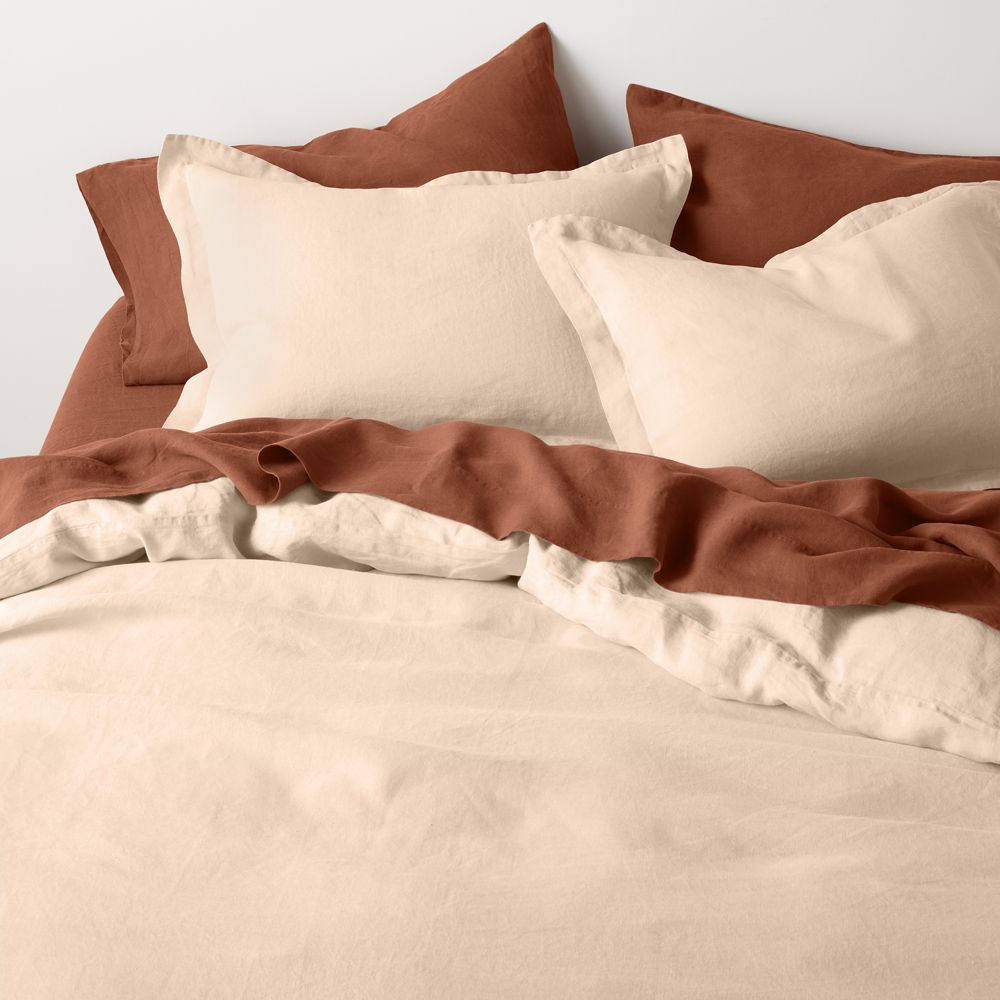 Aire Natural Hemp Elegant Pink Duvet Cover