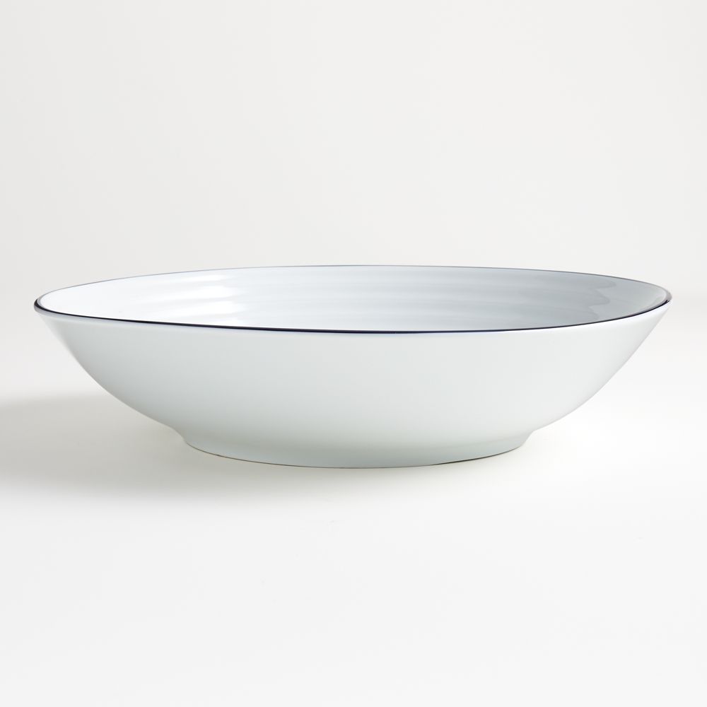 Roulette Blue Band Serving Bowl