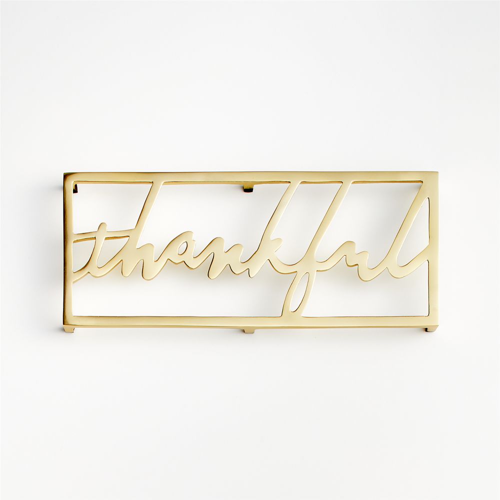 Thankful Brass Trivet