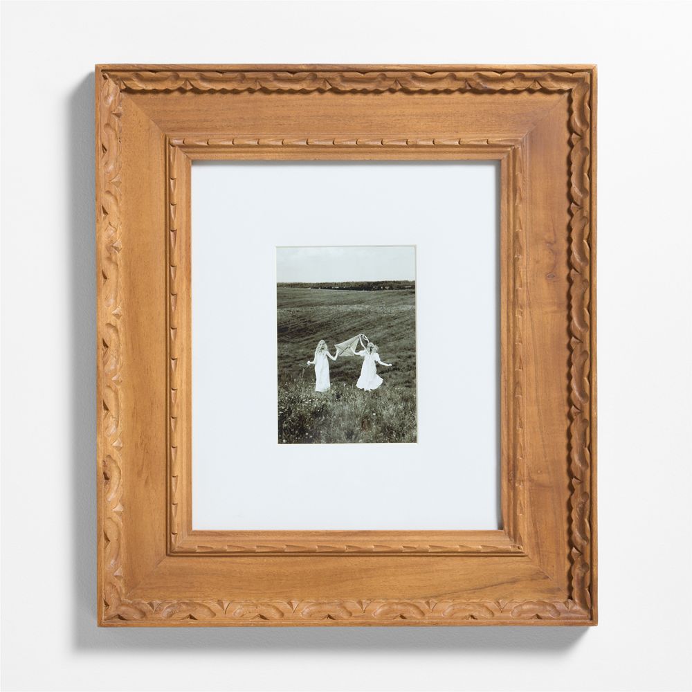 Edinburgh Oak Wood 5x7 Wall Picture Frame with 2 Interchangeable Mats