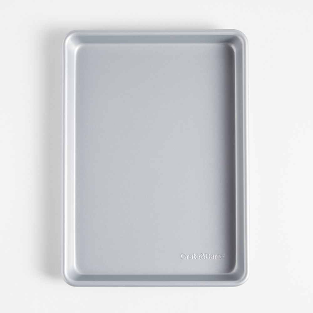 Crate & Barrel Silver Silicone Nonstick Quarter Sheet Pan