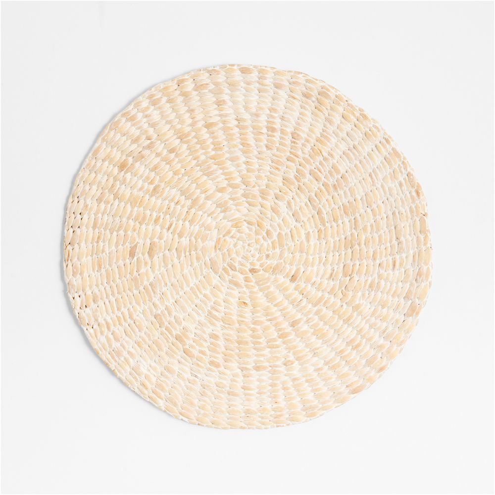 Whitewash Water Hyacinth Round Placemat