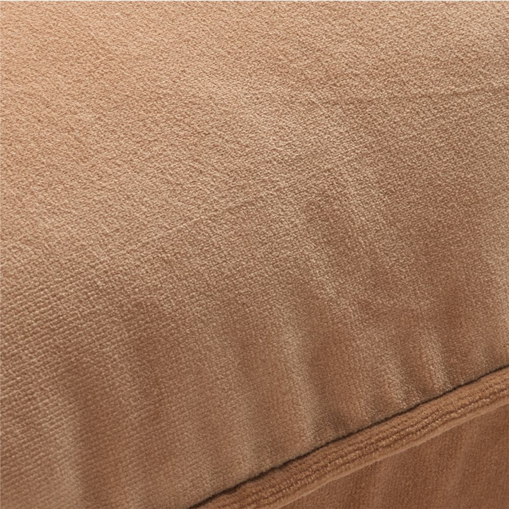 Soft Focus Organic Cotton Velvet 22"x15" Warm Rose Throw Pillow by Laura Harrier and Tiffany Howell- Image 2