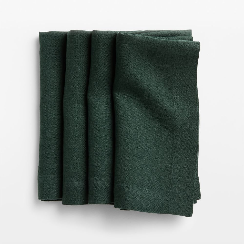 Marin Spruce Green European Linen Napkin, Set of 4