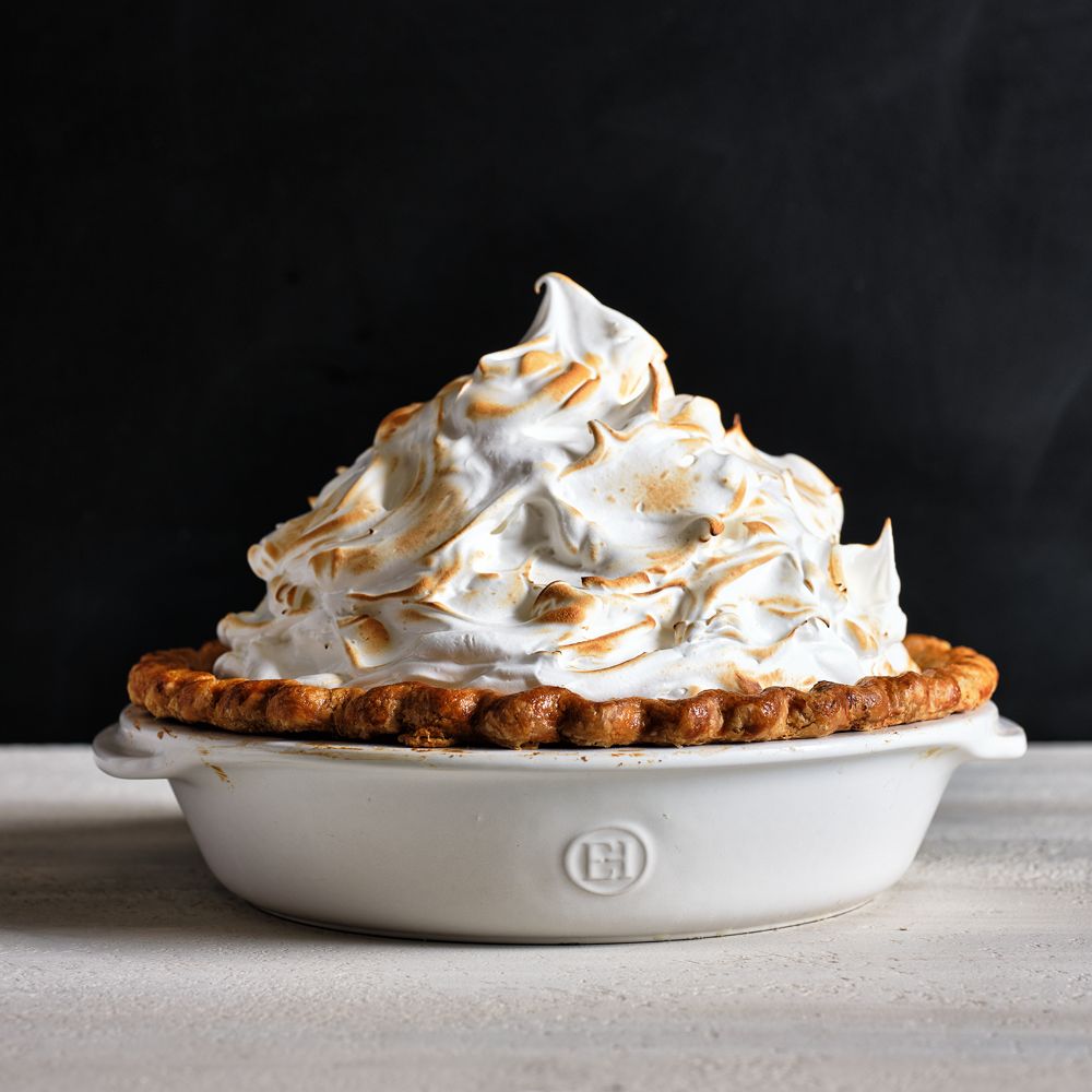 Alternative view of Emile Henry x Crate & Barrel Cream Ceramic Pie Dish