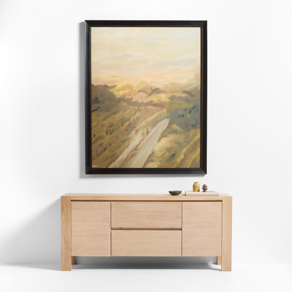 "Vineyard From Above" by Sadie Byron 51"x64" Framed Wall Art Print
