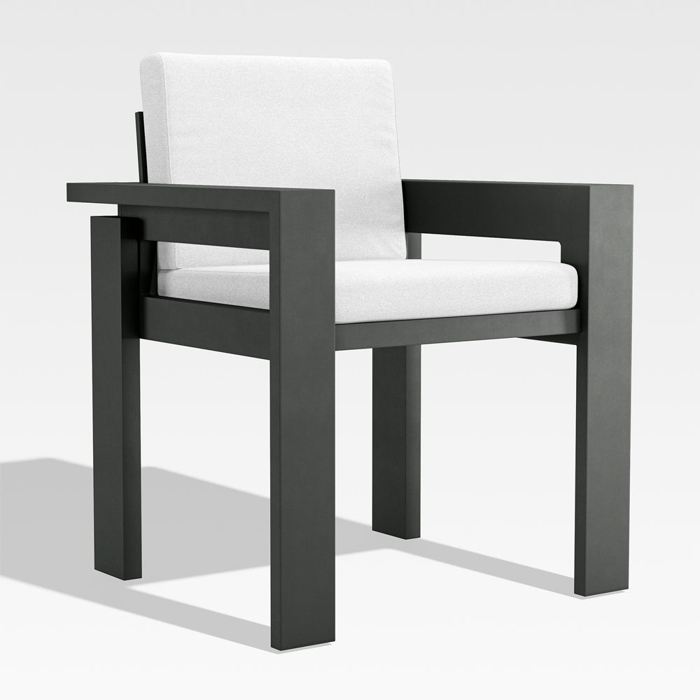 Walker Metal Outdoor Dining Armchair with Sunbrella Cushions