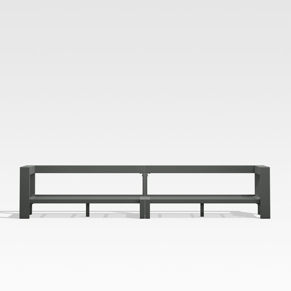 Walker 117" 2-Piece Black Metal Outdoor Sectional Sofa Frame