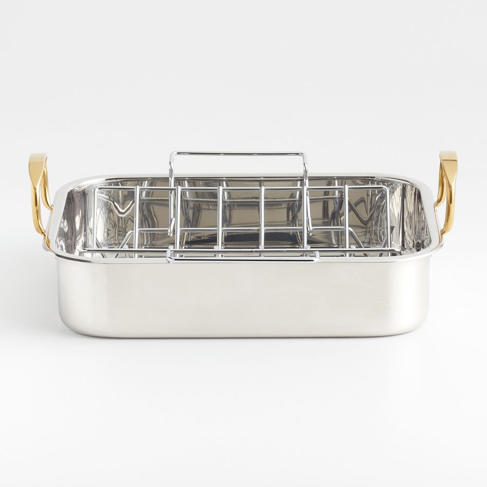 16" Stainless Steel Roasting Pan with Rack