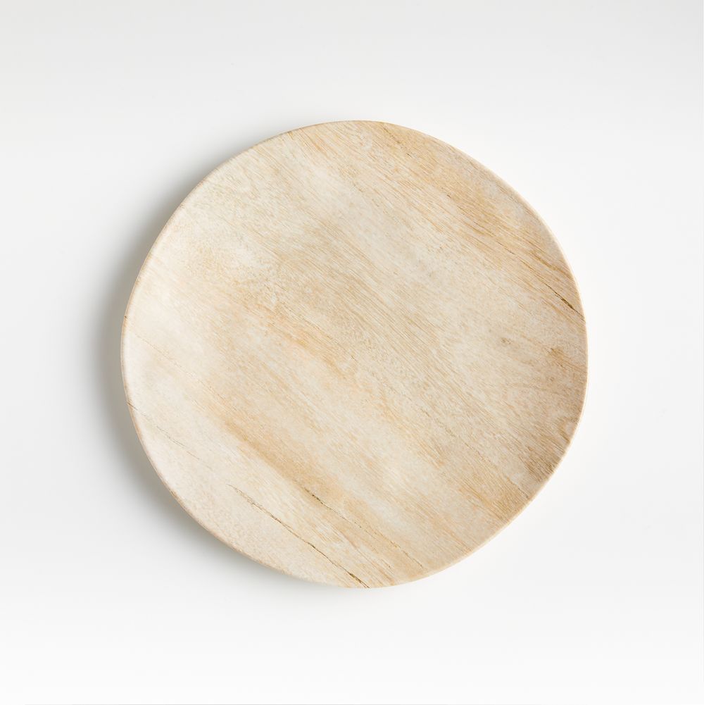 Faux Bois Melamine Salad Plate